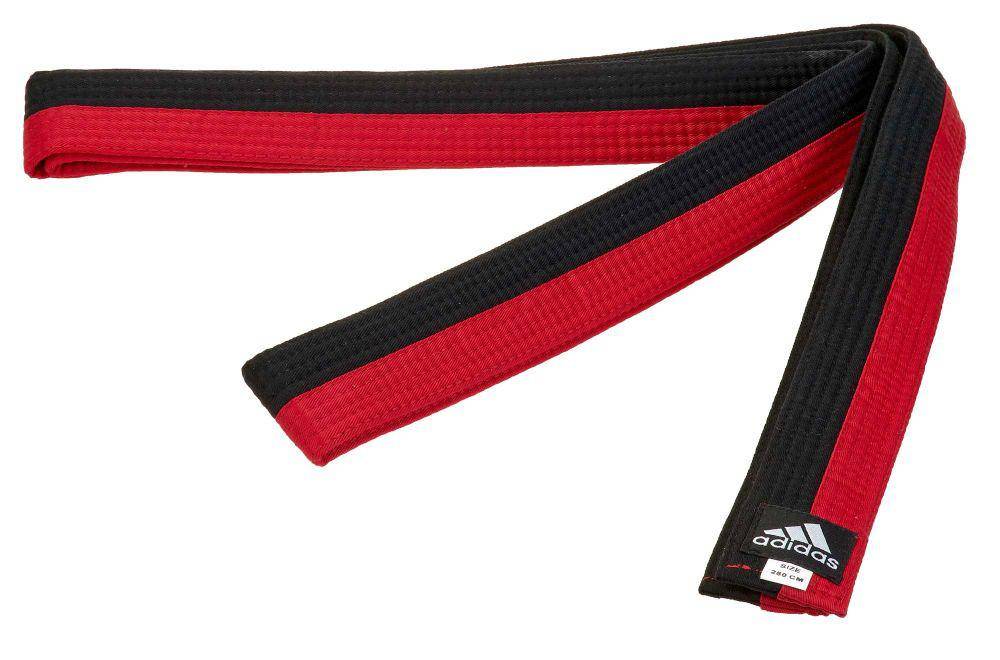 Sabuk merah dengan ujung hitam taekwondo (ju-sports.de)