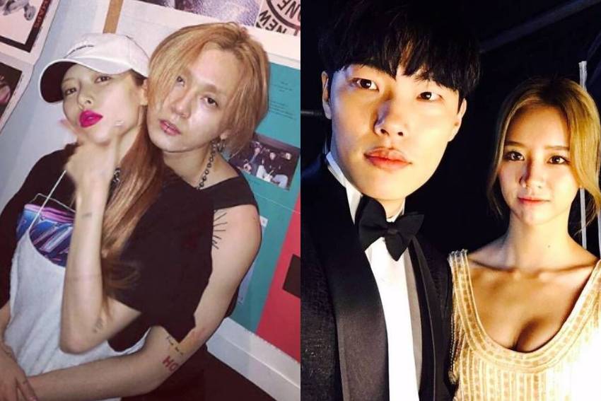 potret HyunA, Dawn, Ryu Jun Yeol, dan Hyeri (instagram.com/hyuna_dawn9294 | naver.com)