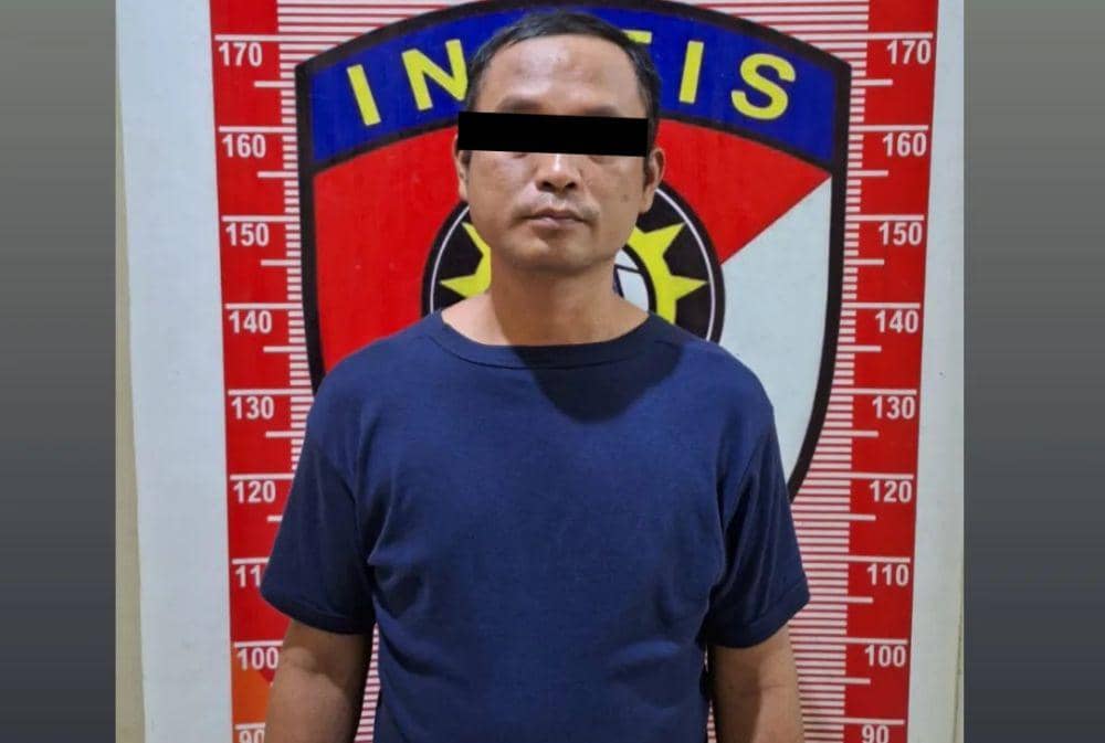 Tersangka Isman, warga Cirebon melancarkan aksi penipuan terhadap korban warga Lampung Timur. (Dok. Polres Lampung Timur).