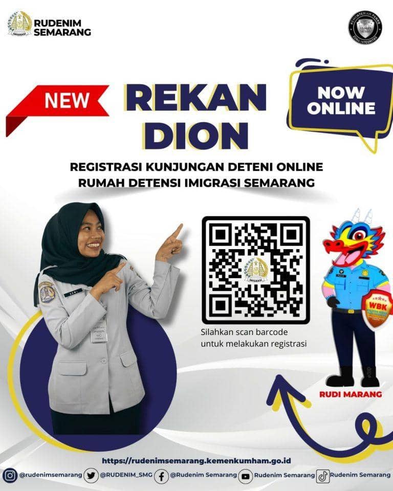 Aplikasi Rekam Dion yang diperuntukkan untuk registrasi online di Rumah Detensi Imigrasi (Rudenim) Kota Semarang. (IDN Times/Dok Humas Rudenim Semarang)