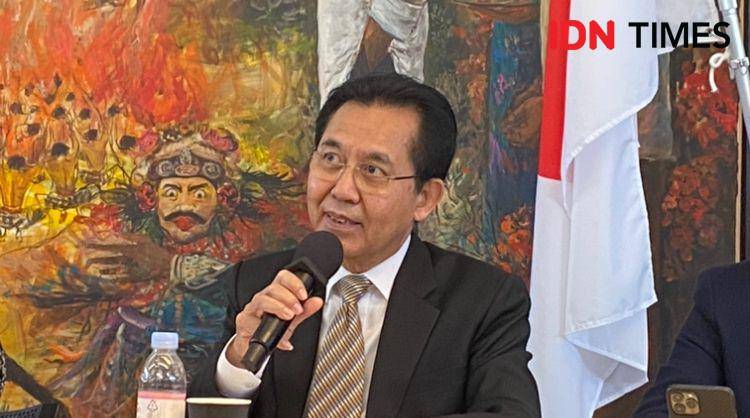 Direktur Utama PT Pembangunan Jaya Ancol Winarto dalam market sounding pengembangan kawasan Ancol. (IDN Times/Amir Faisol)