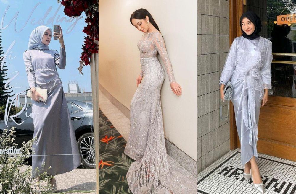 10 Referensi Gaun Silver untuk Gaya Kondangan dan Pesta Glamor