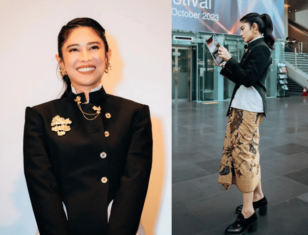 gaya Dian Sastrowardoyo pakai busana etnik modern (instagram.com/therealdisastr)