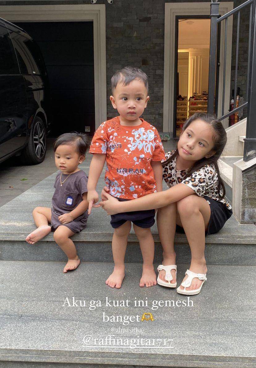 potret gemas Cipung ketemu Gempita (Instagram.com/gisel_la)