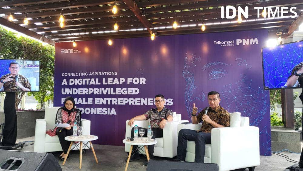 Media briefing kolaborasi PNM dan Telkomsel (IDN Times/Ridwan Aji Pitoko)