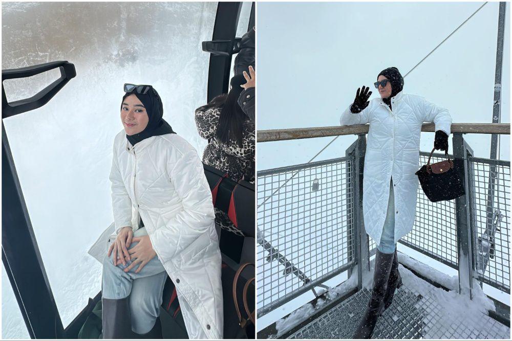10 Potret Clara Shinta saat Liburan di Swiss, Happy Lihat Salju!