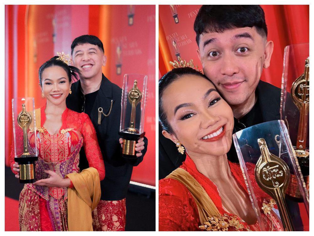 9 Potret Yura dan Suami Hadir di Festival Film Indonesia, Dapat Piala