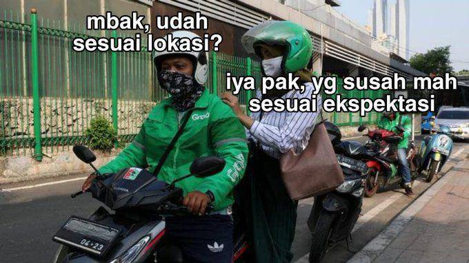 Meme percakapan ojol (x.com/shitegoblin)