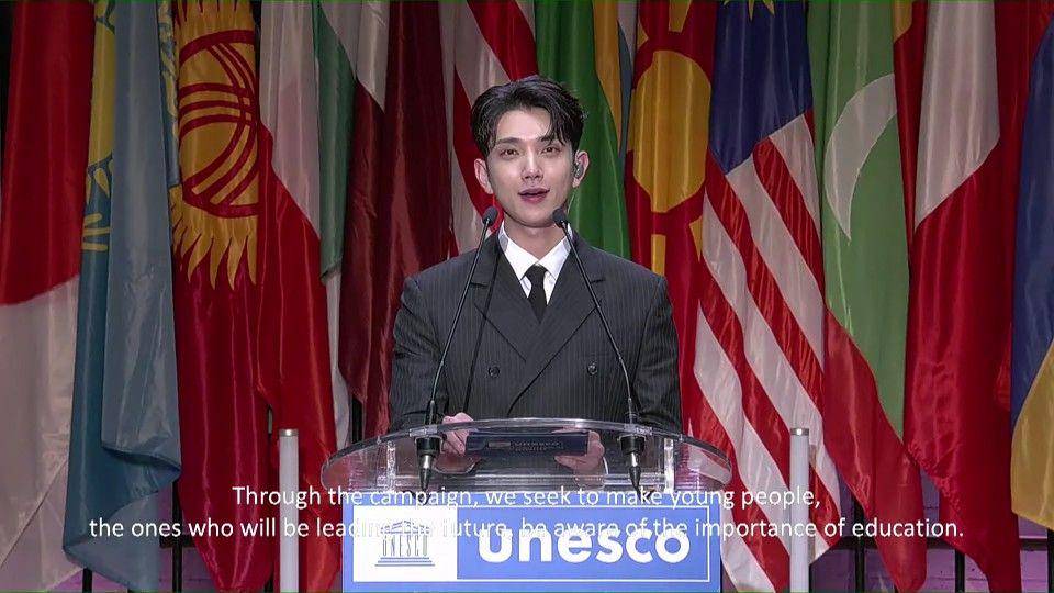 Joshua SEVENTEEN saat berpidato di 13th UNESCO Youth Forum (youtube.com/UNESCO)