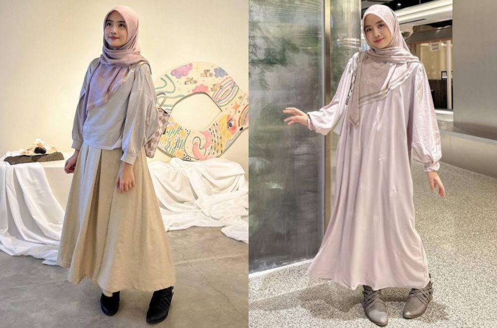 8 Inspirasi Outfit Muslimah ala Aisha Nadine, Cocok Buat Remaja!