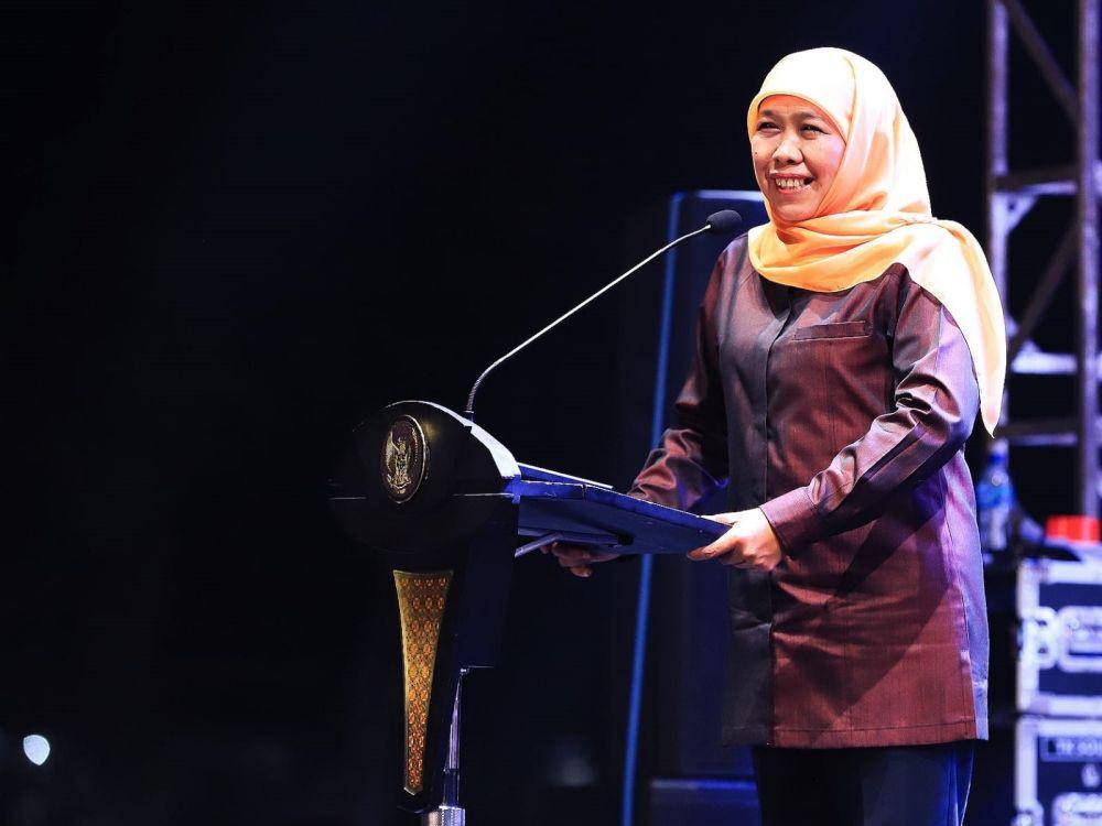 Gubernur Provinsi Jawa Timur Khofifah Indar Parawansa mengatakan bahwa pihaknya berhasil menurunkan angka kemiskinan ekstrem secara signifikan sebesar 3,58 persen. (dok. Pemprov Jawa Timur)
