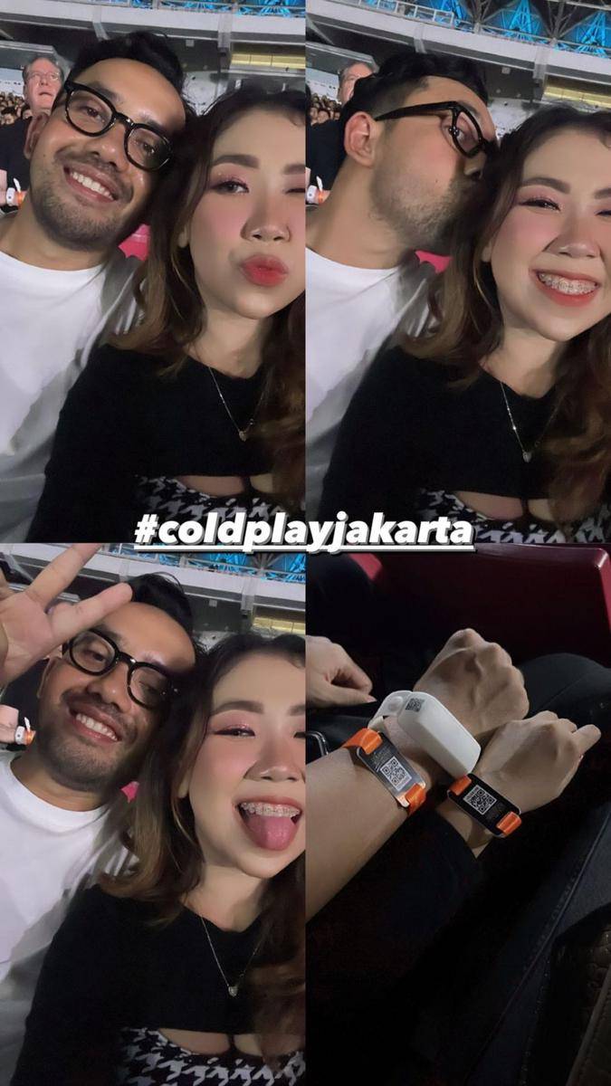 pasangan artis nonton Coldplay (Instagram.com/kikysaputrii)