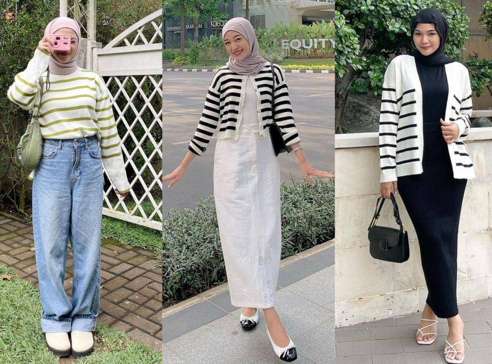 inspirasi OOTD ala influencer hijab (instagram.com/taniaaa.dn | instagram.com/nabilayua | instagram.com/syifahanaa)