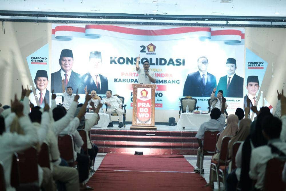 Ketua Gerindra Jateng Sudaryono memberi pengarahan khusus kepada para caleg dan kader partainya di Rembang untuk memenangkan pencalonan Prabowo-Gibran. (IDN Times/Dok Humas Gerindra Jateng k