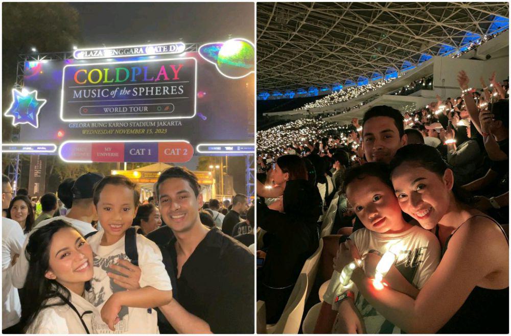 9 Potret Rachel Vennya Mengajak Xabiru Nonton Coldplay, Seru!