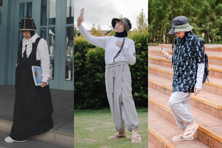 9 OOTD Hijab ala Melly Goeslow, Simpel dan Trendi Banget!