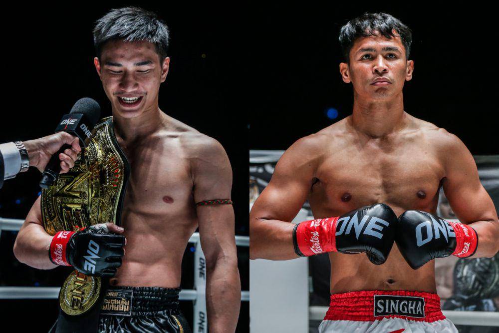 kolase potret Tawanchai PK Saenchai dan Superbon Singha Mawynn ONE Friday Fights 49 (onefc.com)