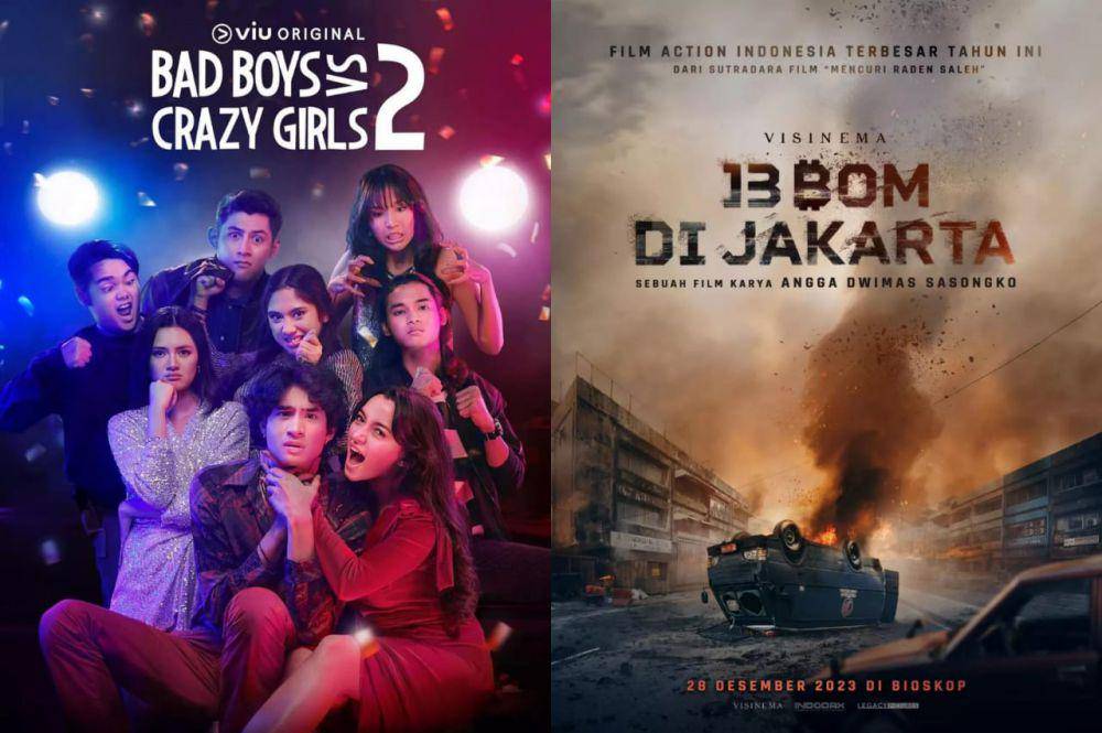 Film dan series Desember 2023 (dok. Visinema Pictures / 13 Bom di Jakarta | dok. Spasi Moving Image / Bad Boys vs Crazy Girls 2)