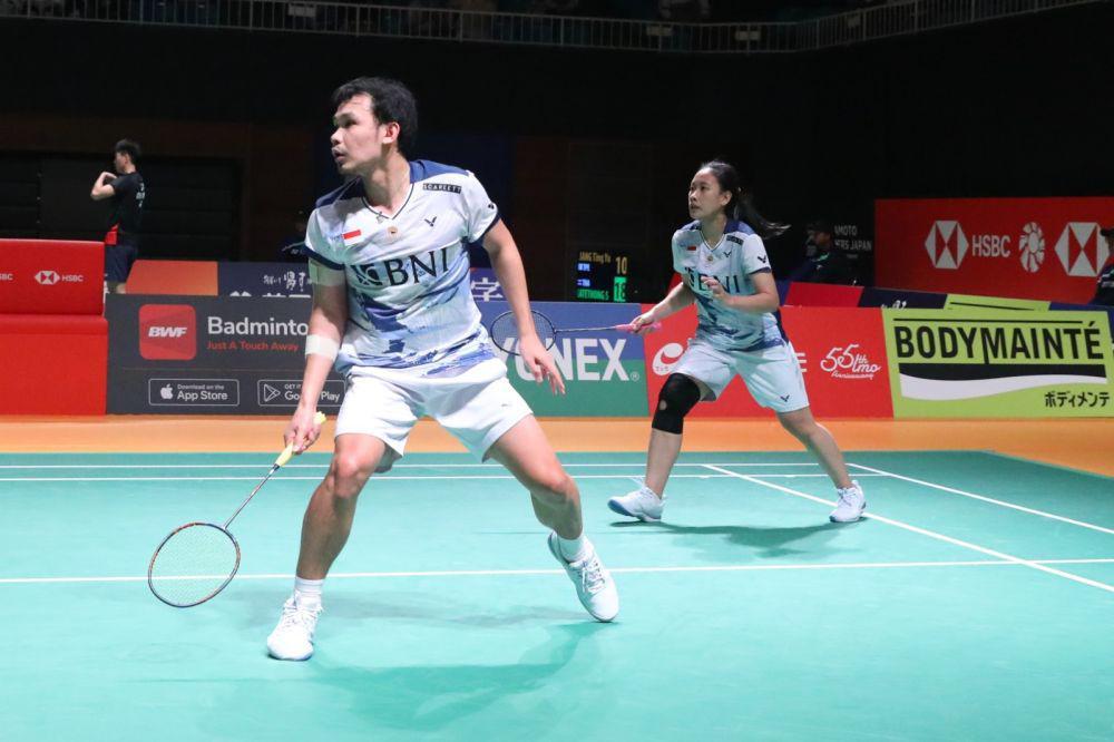 Rinov Rivaldy/Pitha Haningtyas Mentari di Kumamoto Masters Japan 2023 (dok. PP PBSI)