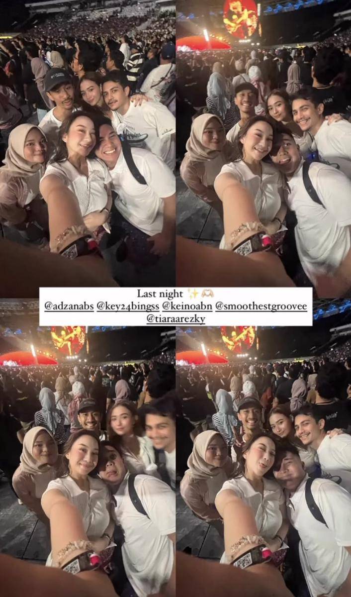 Rizky Alatas dan Adzana Bing Slamet nonton konser Coldplay (instagram.com/rizkyalatas)
