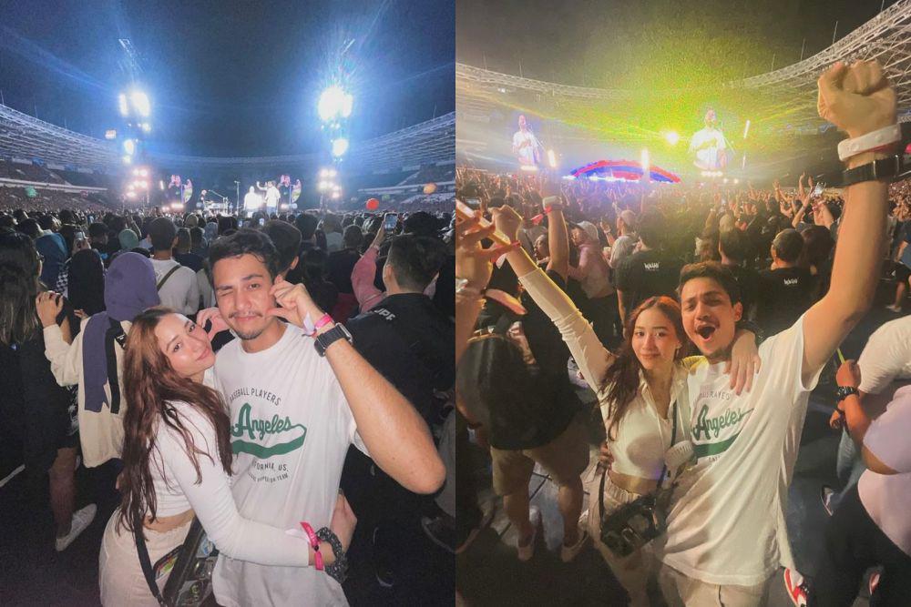 7 Momen Rizky Alatas dan Adzana Nonton Coldplay, Jadi Ajang Ngedate!