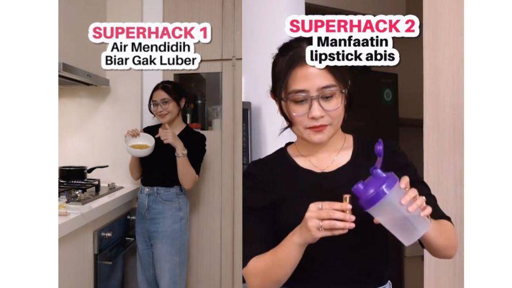 Super Hacks ala Prilly Latuconsina di TikTok (Dok. TikTok)