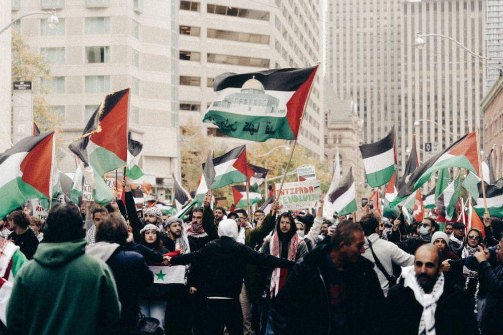 potret aksi solidaritas Palestina di 2023 (pexels.com/Mohammed Abubakr)