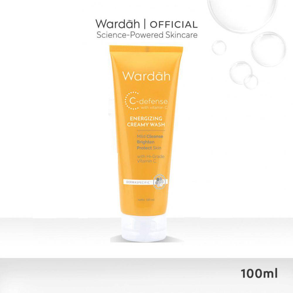 Wardah C-Defense Energizing Creamy Wash. (dok. Shopee/Wardah Official Shop)