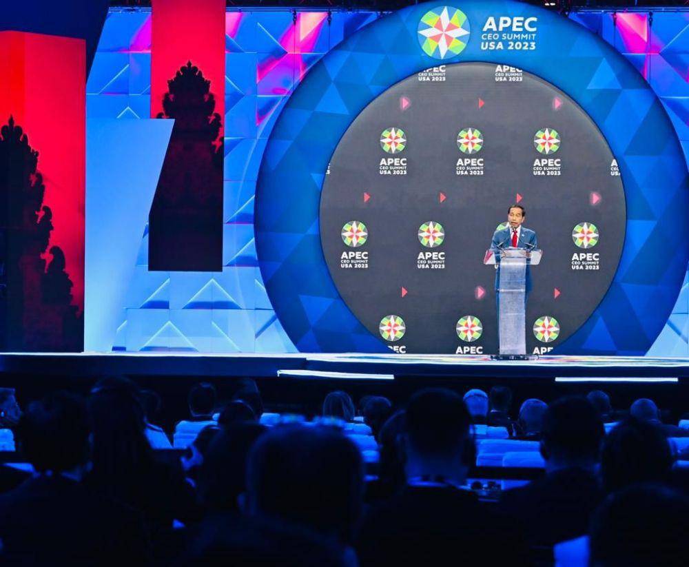 Presiden Jokowi hadir dalam acara APEC CEO Summit, pada Kamis (16/11/2023) di San Fransisco, Amerika Serikat (dok. Sekretariat Presiden)