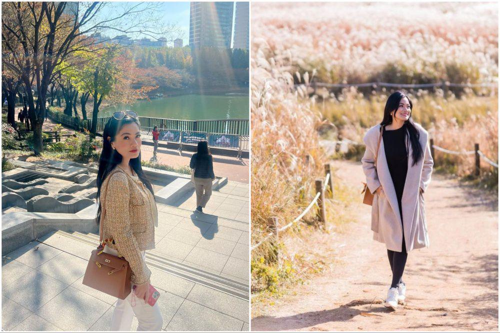 10 OOTD Titi Kamal selama Liburan di Korsel, Stylish Abis!
