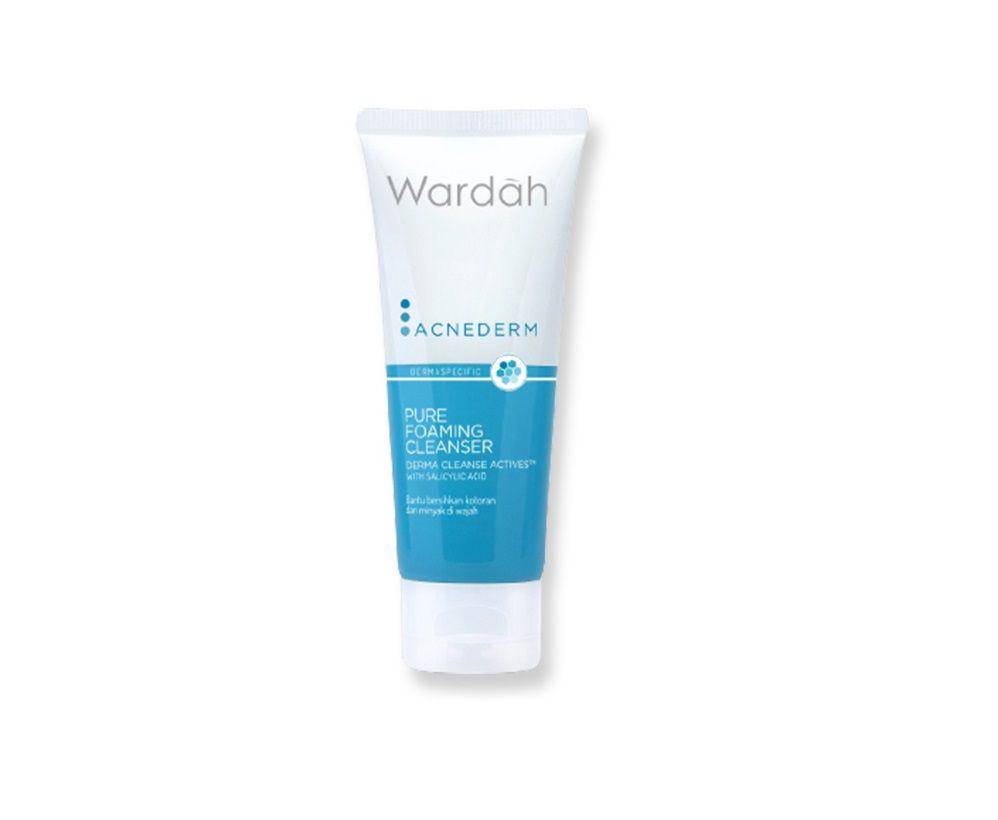Wardah Acnederm Pure Foaming Cleanser. (dok. Shopee/Wardah Official Shop)