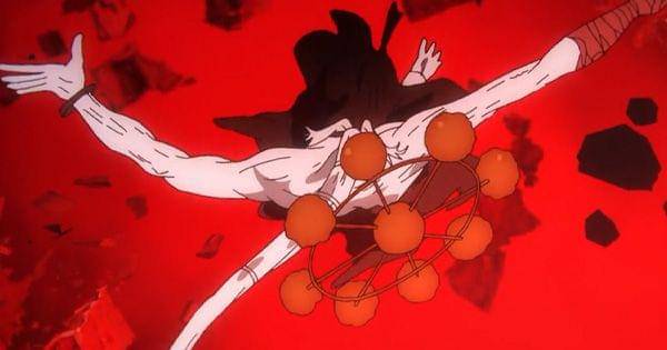 Roda Mahoraga berputar saat terkena teknik Sukuna ( Dok. Mappa / Jujutsu Kaisen 2 )