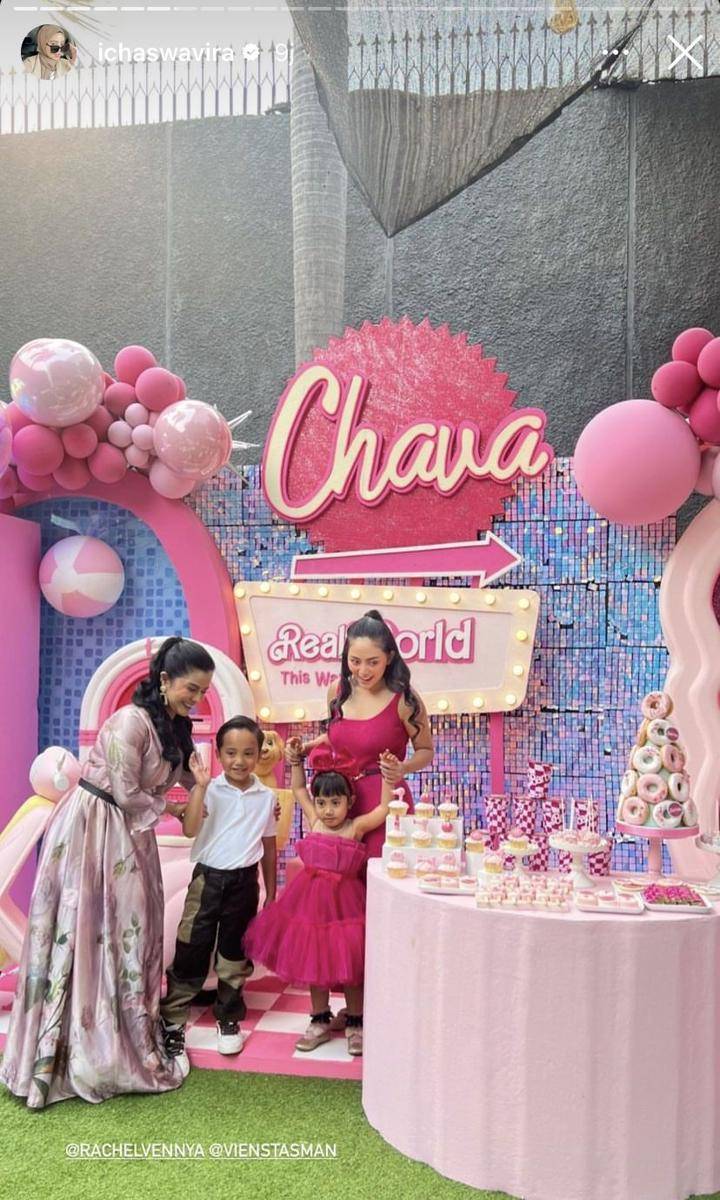 potret ulang tahun ke-4 Chava (Instagram.com/ichaswafira)