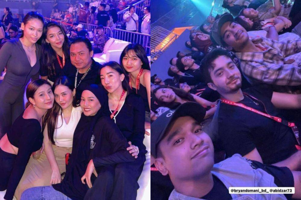 artis nonton Superstar Knockout (instagram.com/keanuagl | instagram.com/fadlyfsl_)