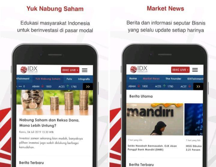 IDX Channel, aplikasi info saham milik Bursa Efek Indonesia (play.google.com)