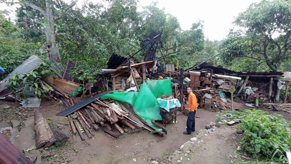 Wilayah terdampak Puting Beliung di Pagar Alam (Dok: BPBD Sumsel)