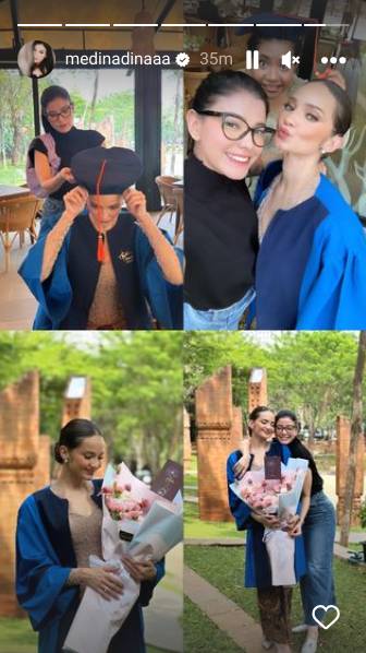 potret Medina hadir di wisuda Enzy Storia (instagram.com/medinadinaaa)