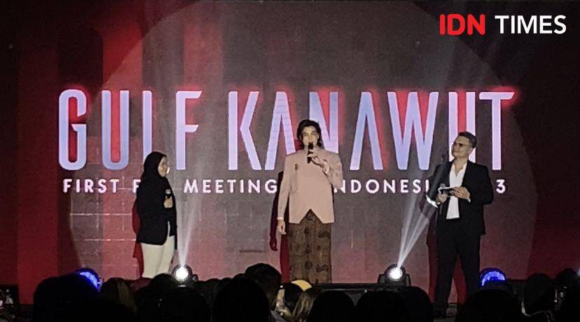 potret fan meeting Gulf Kanawut di ICE BSD Nusantara Hall, Minggu (19/11/2023) (IDN Times/Rani Asnurida)