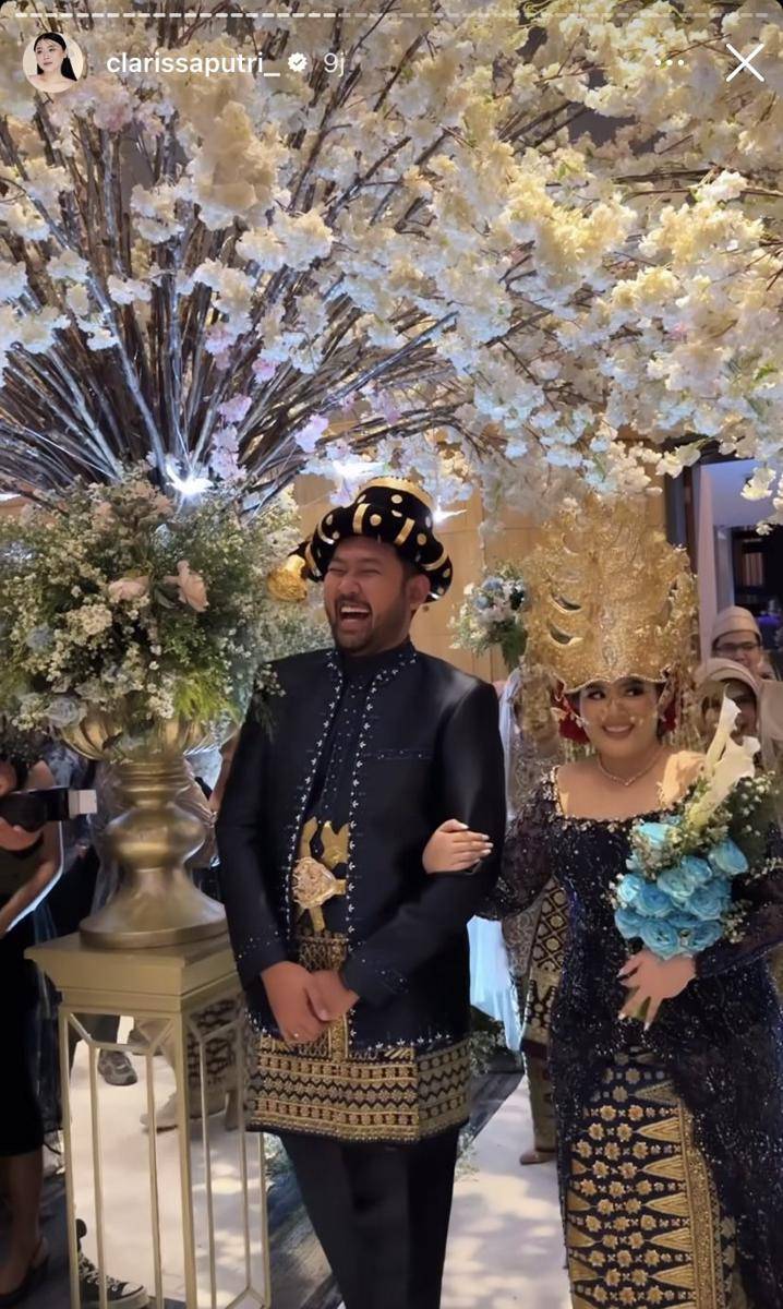 potret pernikahan Sandra Lubis dan Suryo Prakoso (Instagram.com/clarissaputri_)