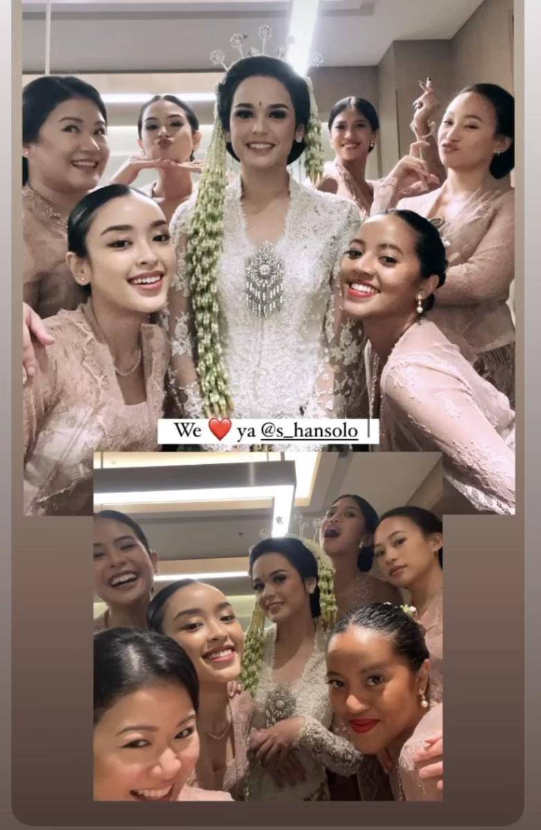 Maudy Ayunda jadi bridesmaid (instagram.com/maudyayunda)