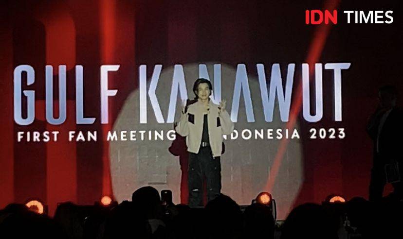 potret fan meeting Gulf Kanawut di ICE BSD Nusantara Hall, Minggu (19/11/2023) (IDN Times/Rani Asnurida)