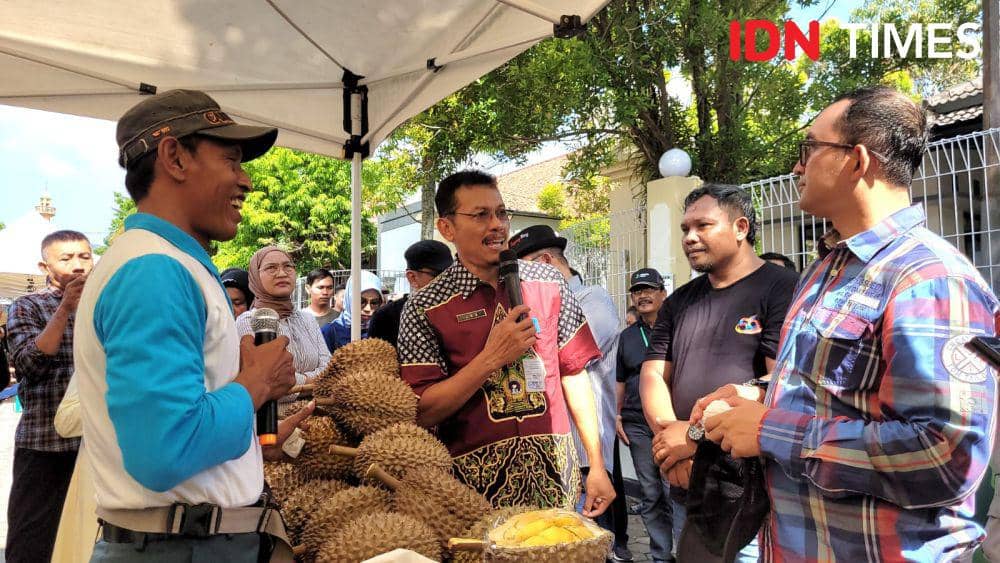 Terdapat 12 stand berbagai komoditas pertanian, Minggu (19/11/2023).(IDN Times/Parsito).