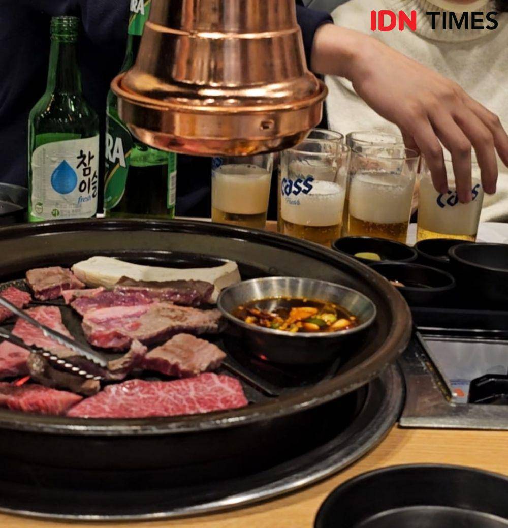 Ilustrasi makanan pendamping minum soju, barbekyu Korea. (IDN Times/Deti Mega Purnamasari)