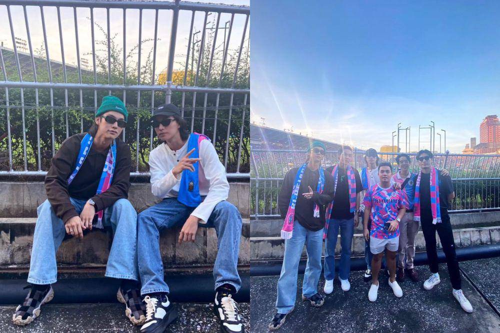 Bright Vachirawit dan Gulf Kanawut nonton bola bersama (instagram.com/bbrightvc)