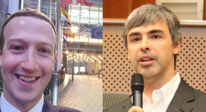 Mark Zuckerberg dan Larry Page (instagram.com/zuck | commons.wikimedia.org/StansfieldPL)
