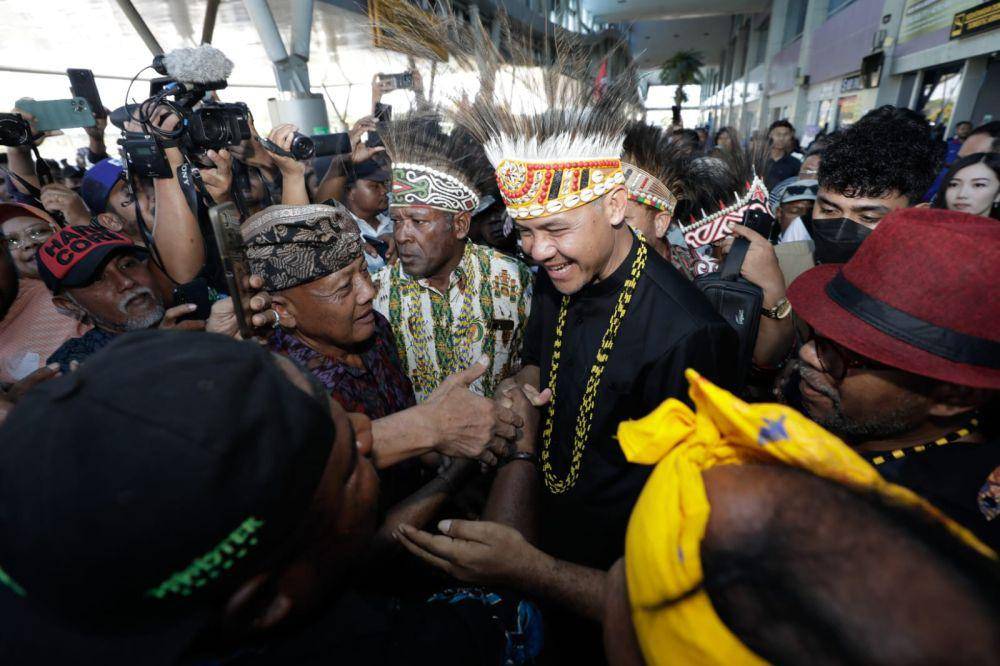 Ganjar berkunjung ke Papua disambut masyarakat (IDN Times/Istimewa)