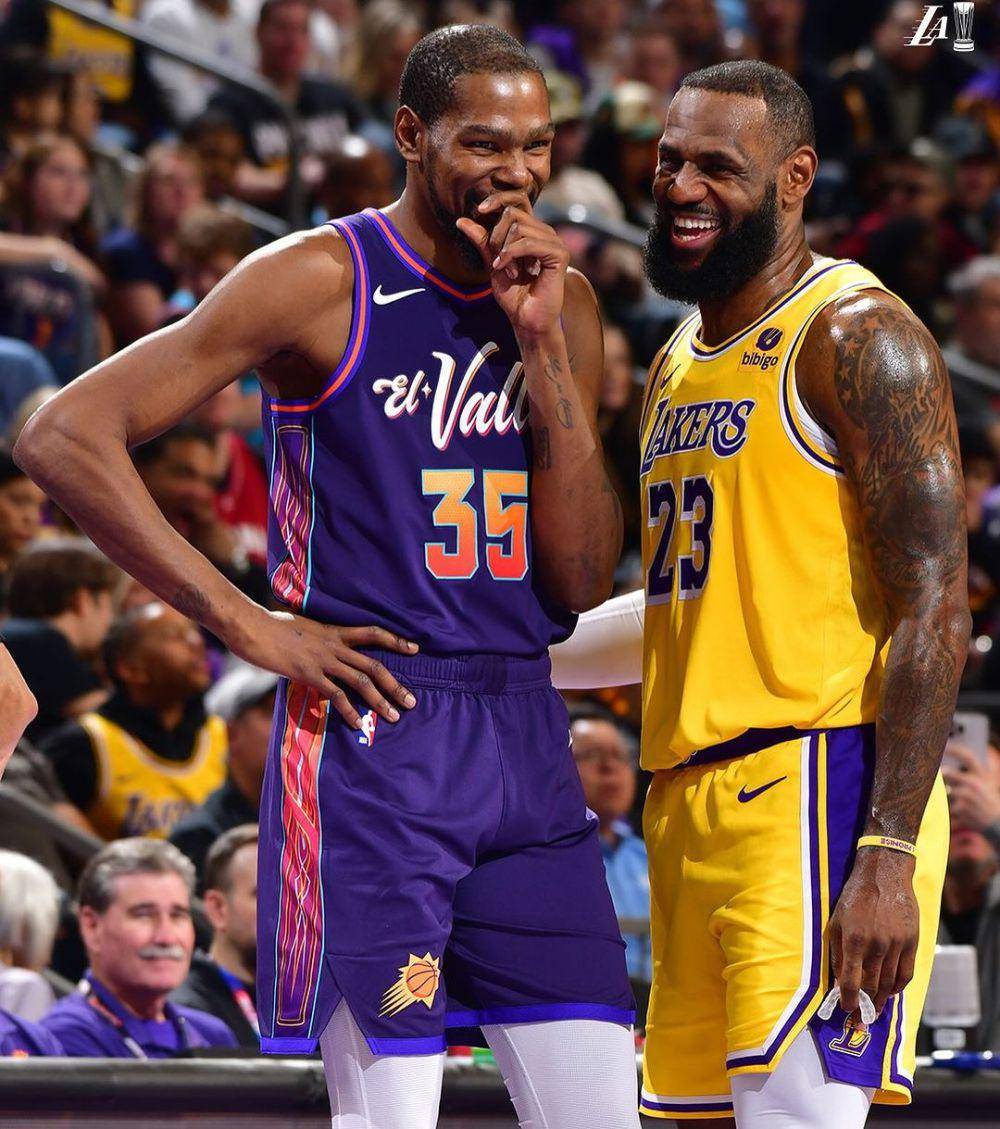 LeBron James (23) dan Kevin Durant (35) (instagram.com/lakers)