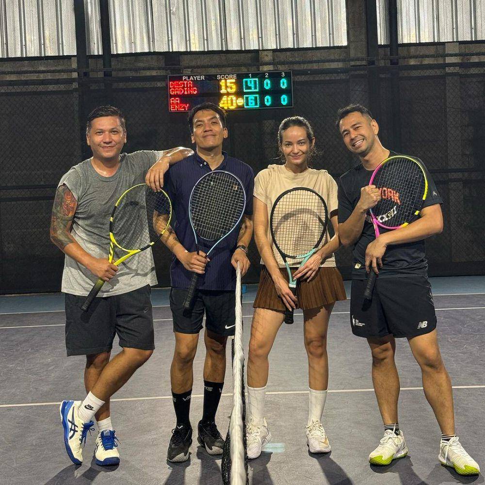 potret Enzy Storia main tenis di Andara (instagram.com/raffinagita1717)