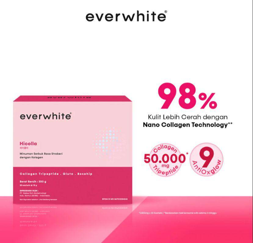 Rekomendasi minuman kolagen pelengkap skincare (Shopee/Everwhite Official Shop)