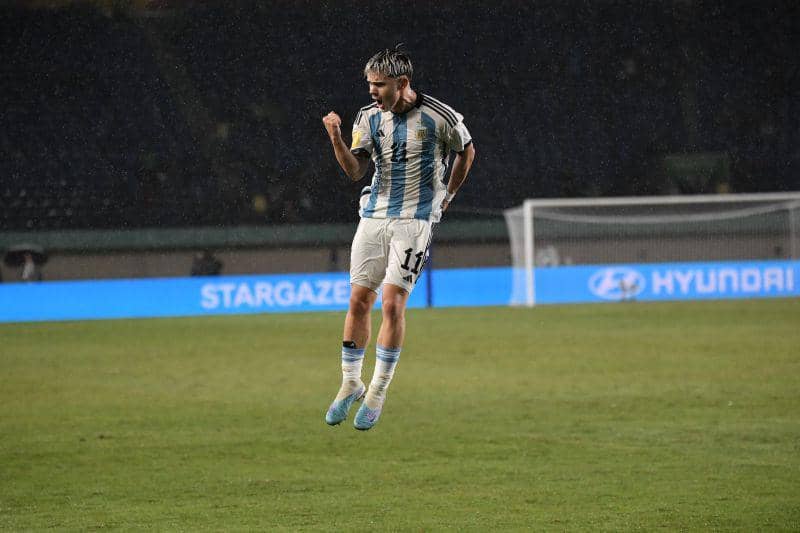 Timnas Argentina U-17 berhasil menang 5-0 atas Venezuela U-17 dalam babak 16 besar Piala Dunia U-17 di Stadion Si Jalak Harupat (SJH), Kabupaten Bandung, Selasa (21/11/2023), Dok. LOC WCU17/NFL